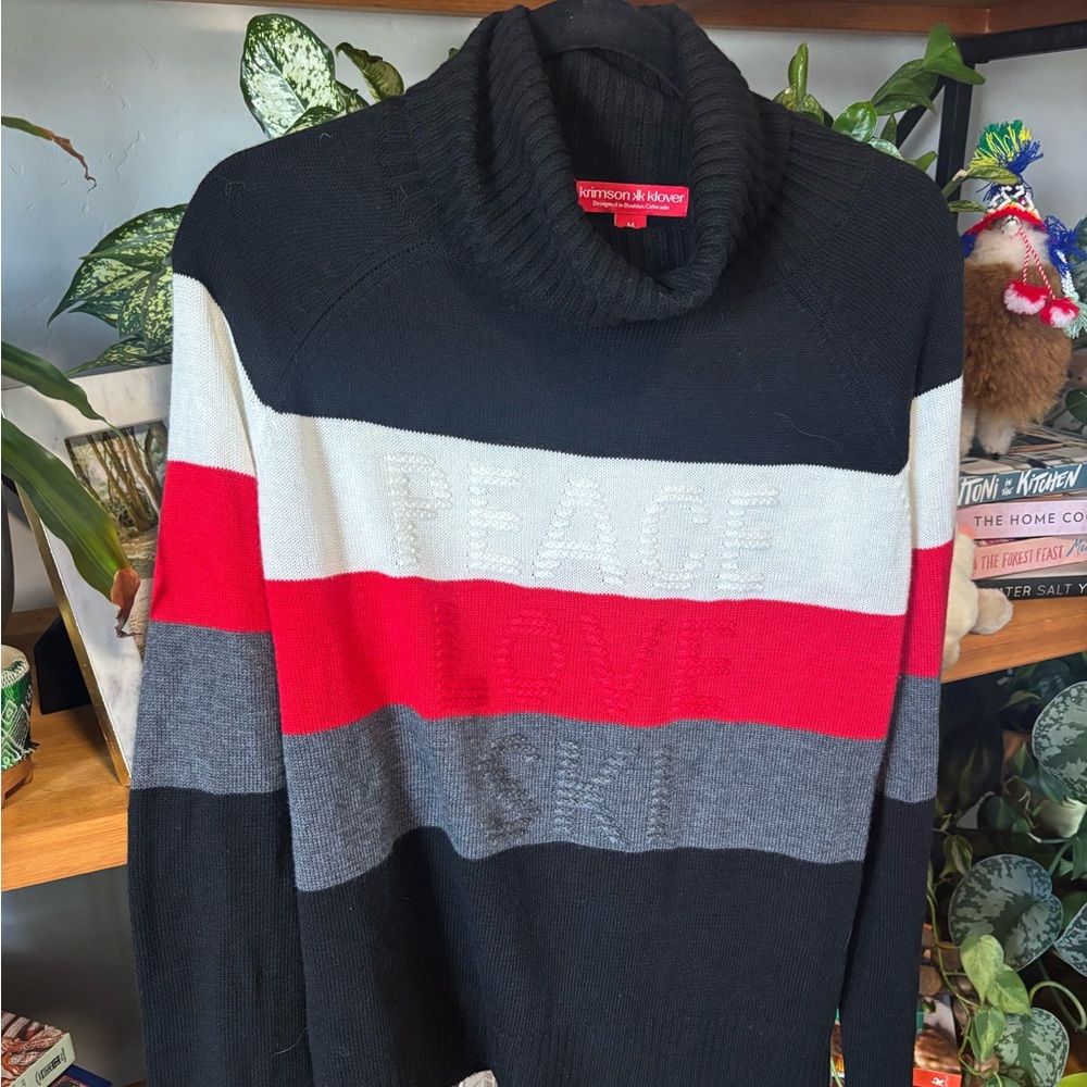 Krimson Klover Joni Striped Turtleneck Sweater | Medium - Picture 4 of 8